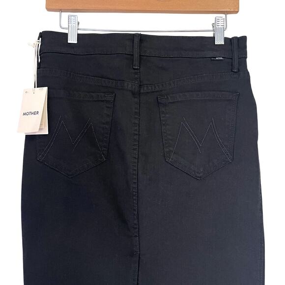 MOTHER NWT The Flagpole Demin Maxi Skirt in Black Size 28 - Picture 9 of 15